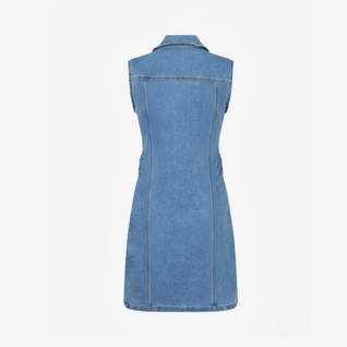 Robe en jean ajustée sans manches