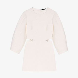 Robe courte droite en coton mélangé