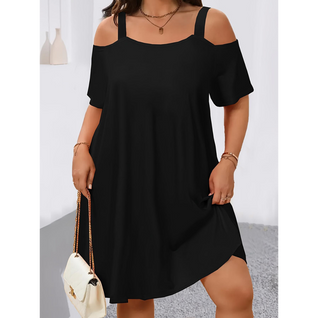 Robe midi épaules dénudées