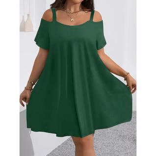 Robe midi épaules dénudées