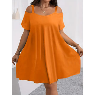 Robe midi épaules dénudées